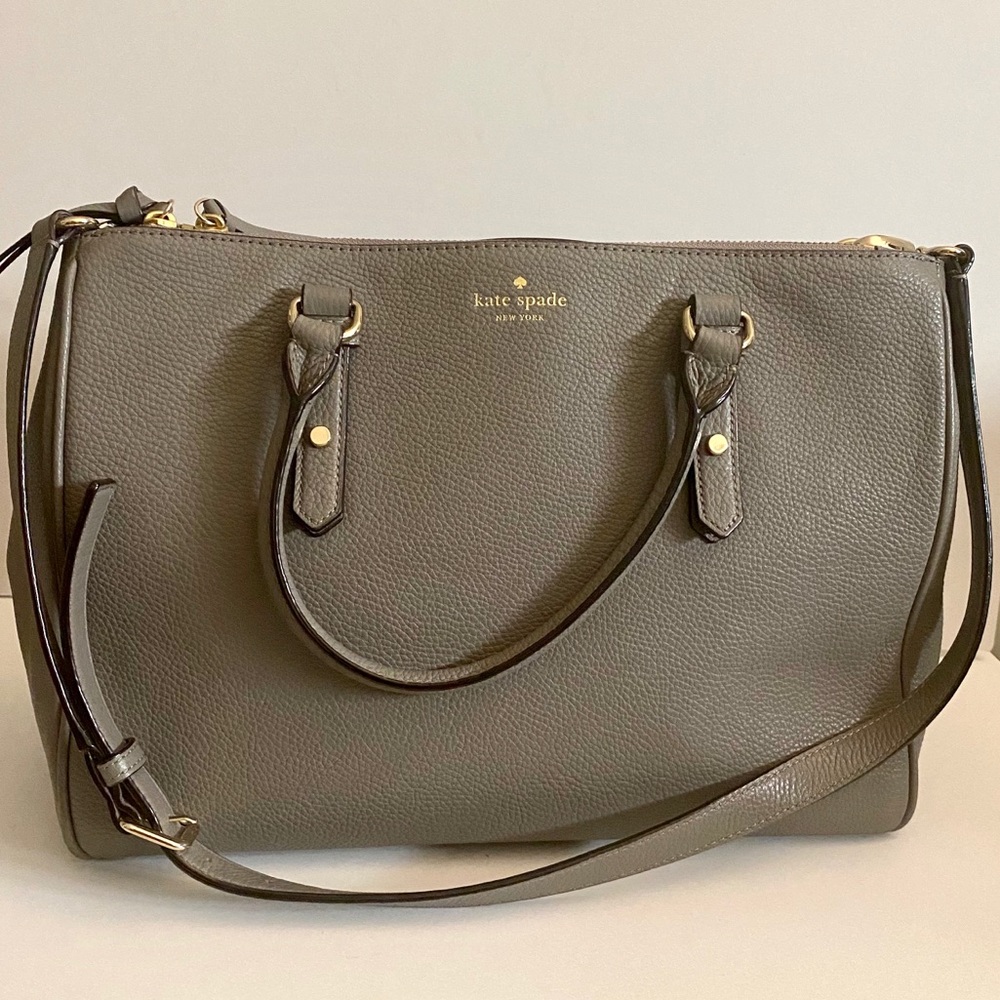 Kate Spade Mulberry Leighann Grey Satchel Bag